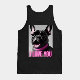 Cute French Bulldog Quote I Love You Tank Top